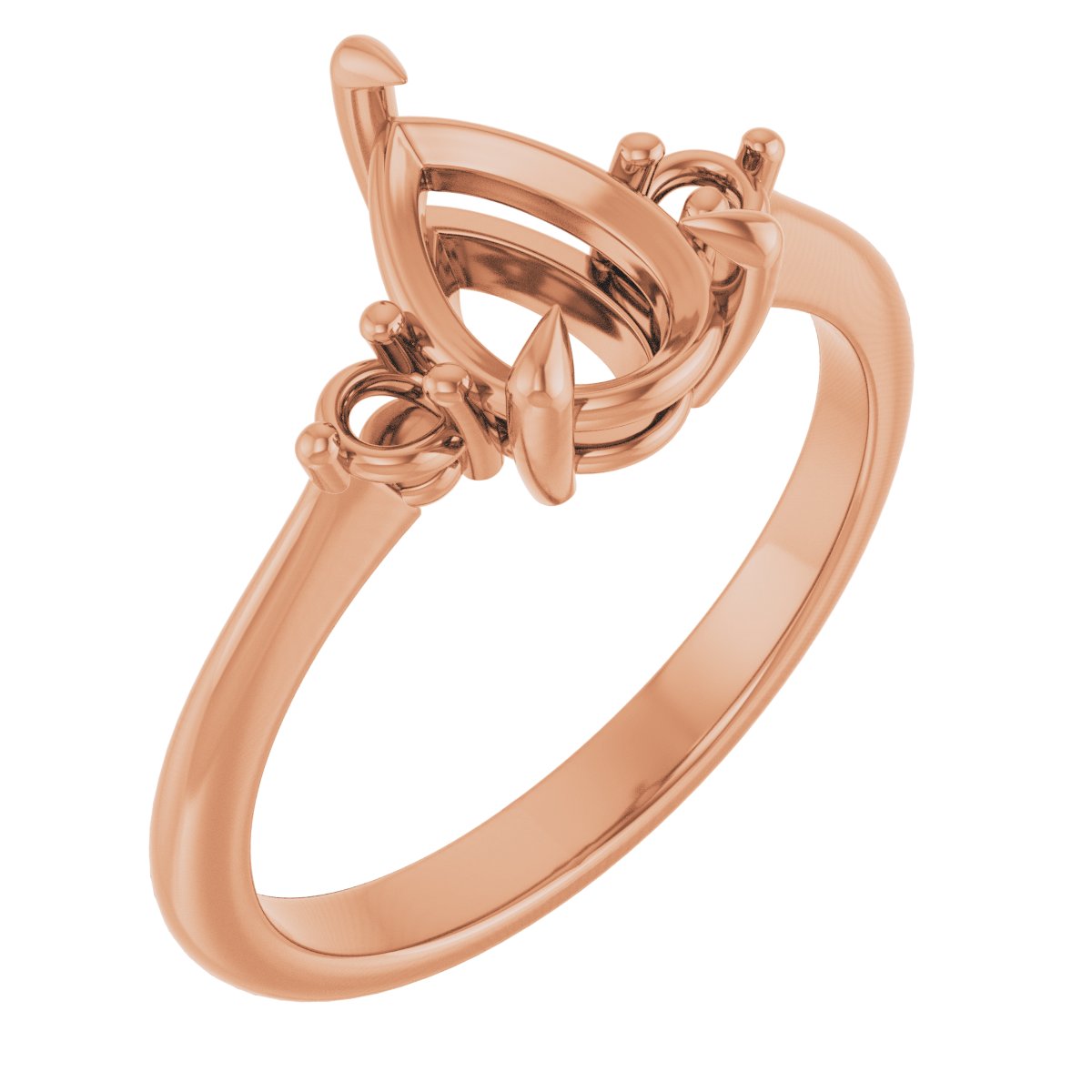 Claw-Prong Accented Engagement Ring