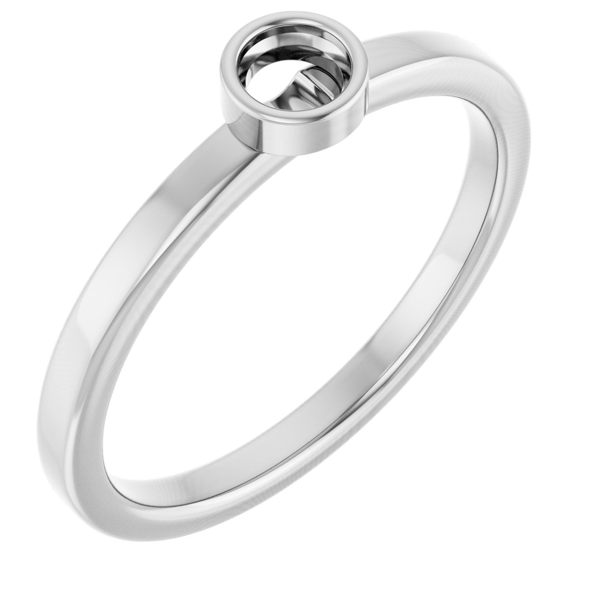 Bezel-Set Solitaire Ring