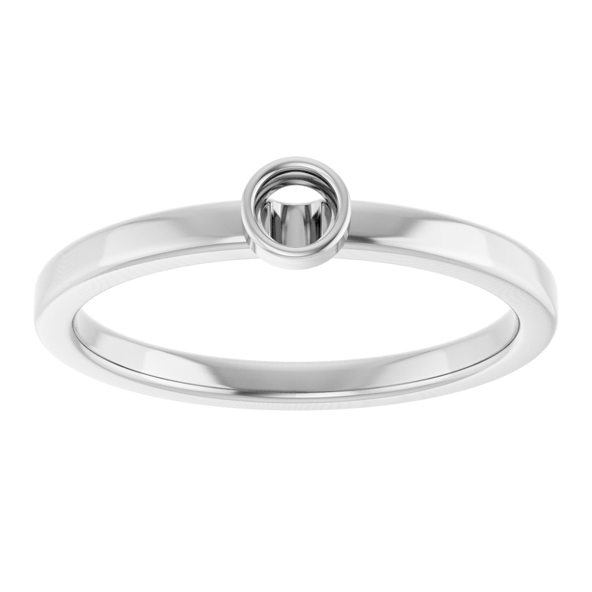 14K White 1/10 CTW Diamond Ring
