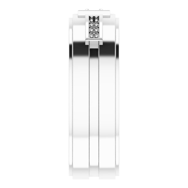 5 x 5 mm Square Mens Band Mounting view 4
