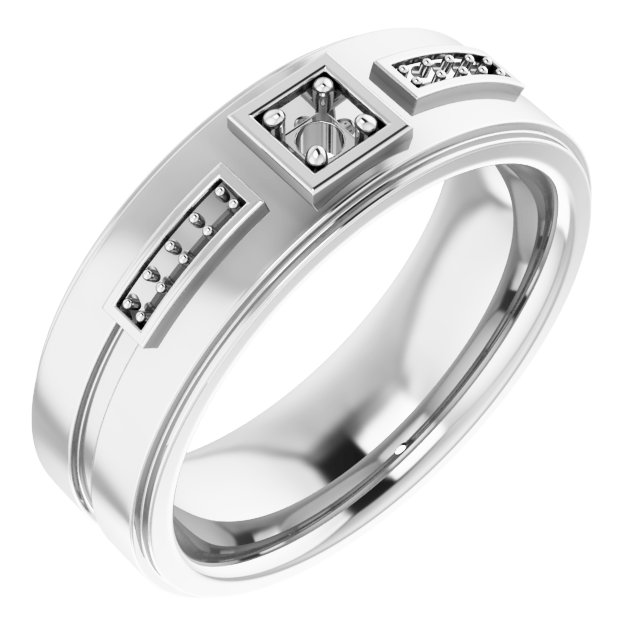 Platinum .17 CTW Diamond Mens Ring Size 11 Ref 16498453