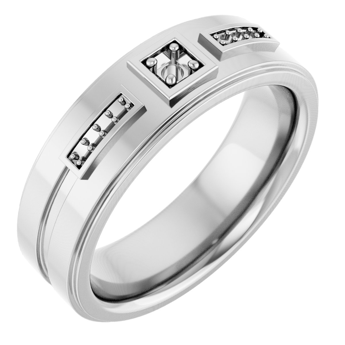 Platinum .10 CTW Diamond Mens Ring Size 11 Ref 16498452