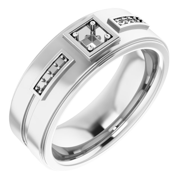 Platinum .20 CTW Diamond Mens Ring Size 11 Ref 16498478