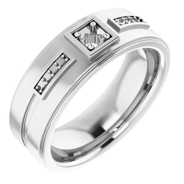 Platinum .20 CTW Diamond Mens Ring Size 11 Ref 16498454