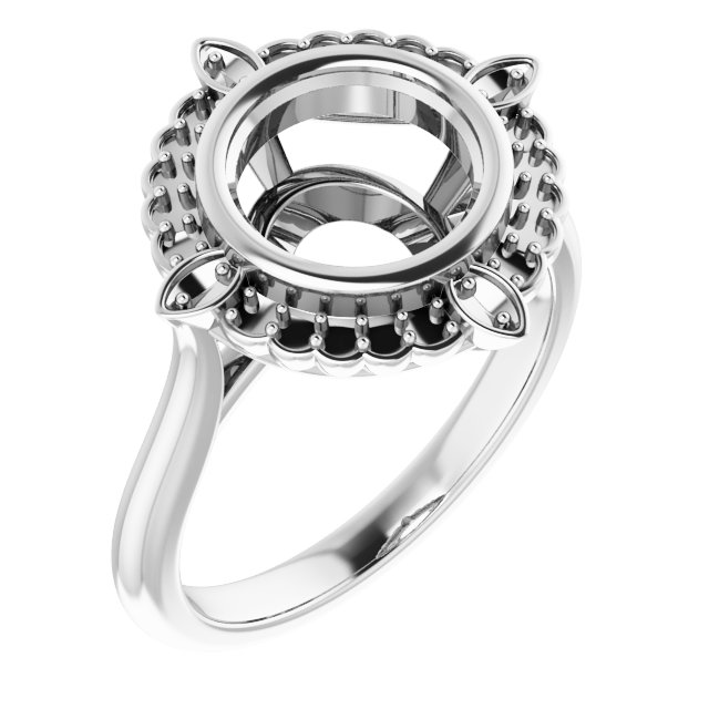 Bezel-Set Halo-Style Ring