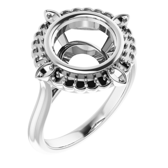 Bezel-Set Halo-Style Ring