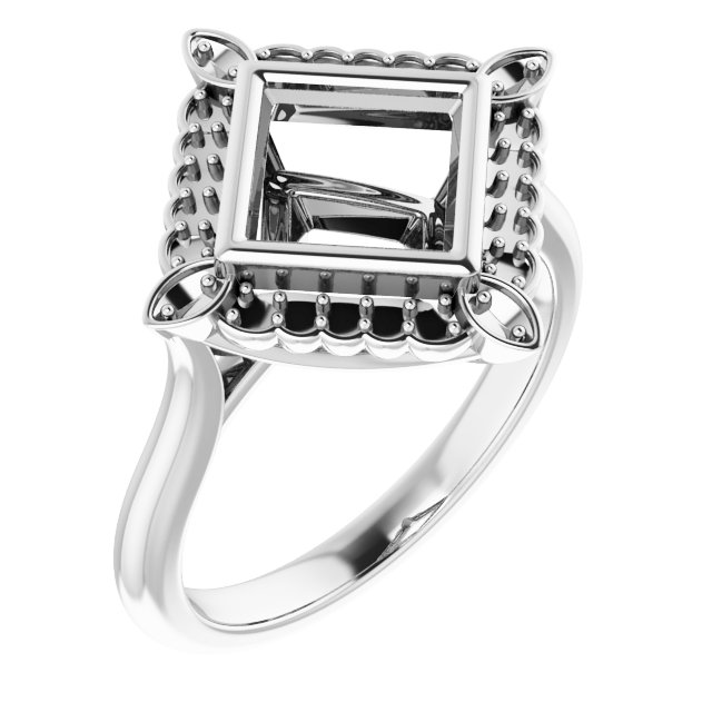 Bezel-Set Halo-Style Ring