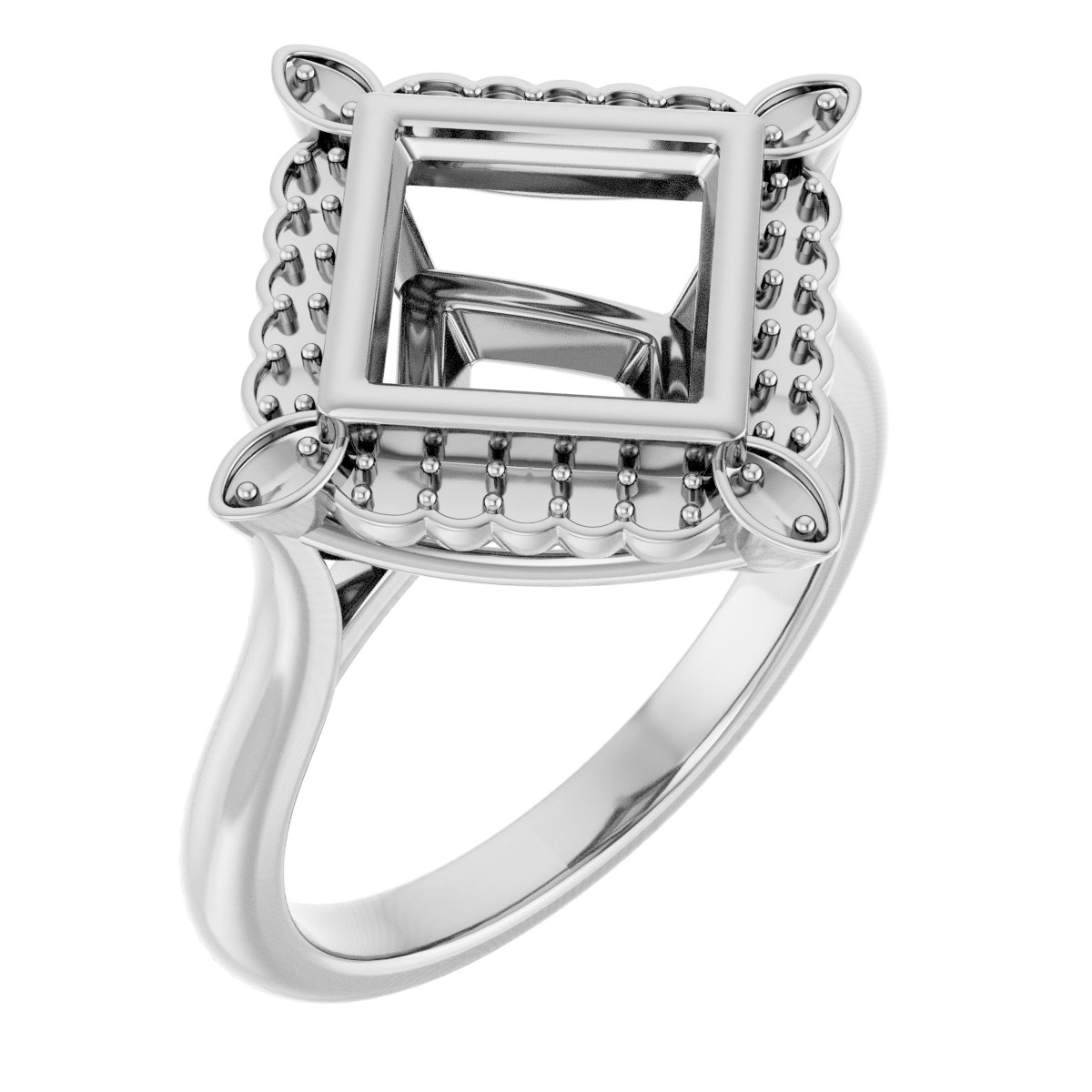 Bezel-Set Halo-Style Ring
