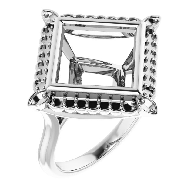 Bezel-Set Halo-Style Ring