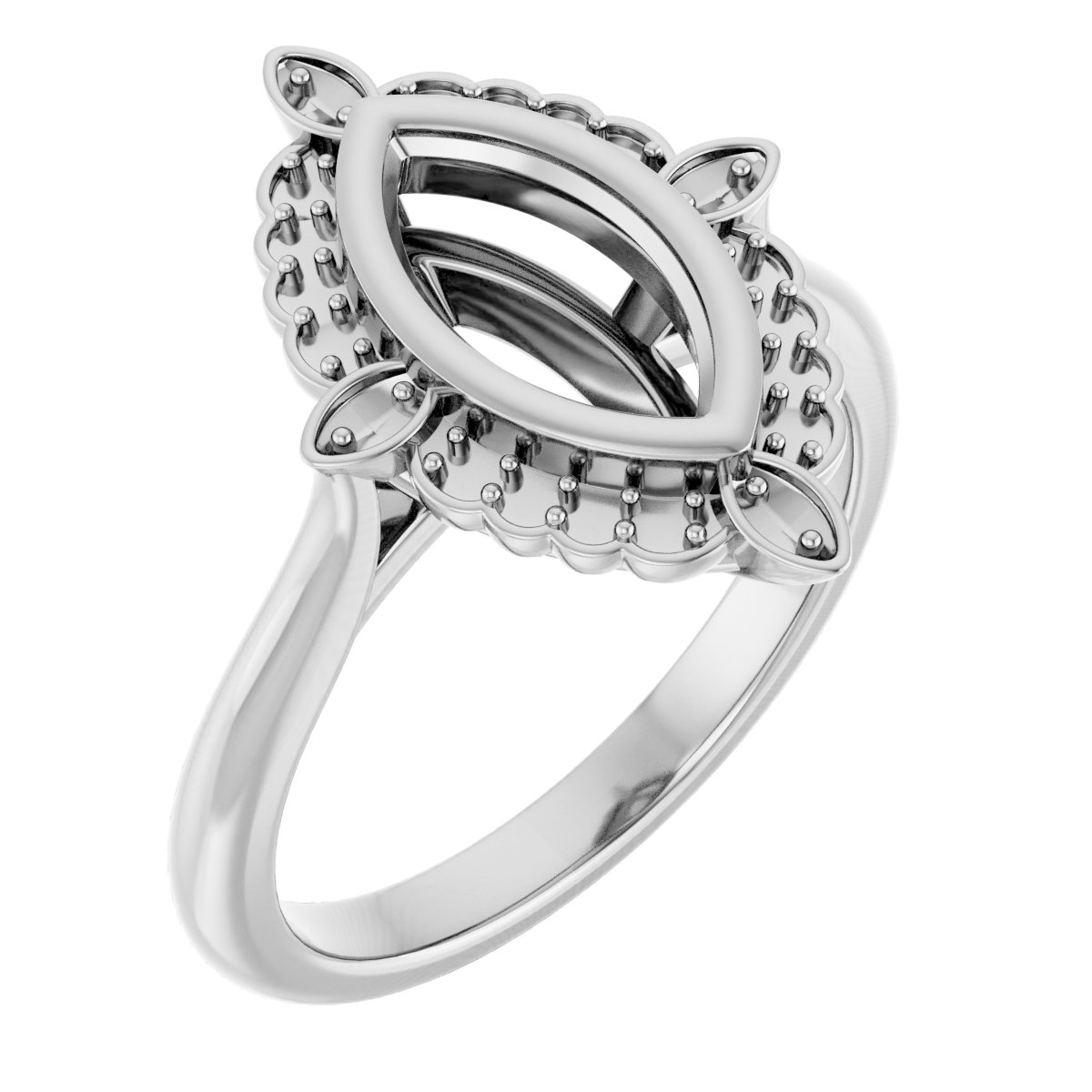 Bezel-Set Halo-Style Ring