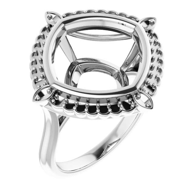 Bezel-Set Halo-Style Ring