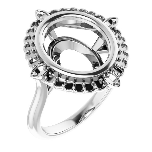 Bezel-Set Halo-Style Ring