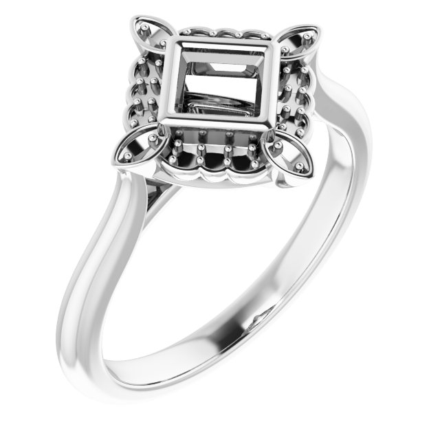 Bezel-Set Halo-Style Ring