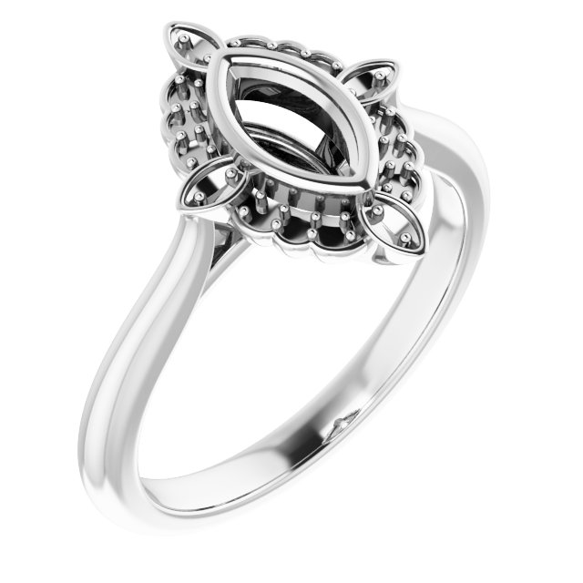 Bezel-Set Halo-Style Ring