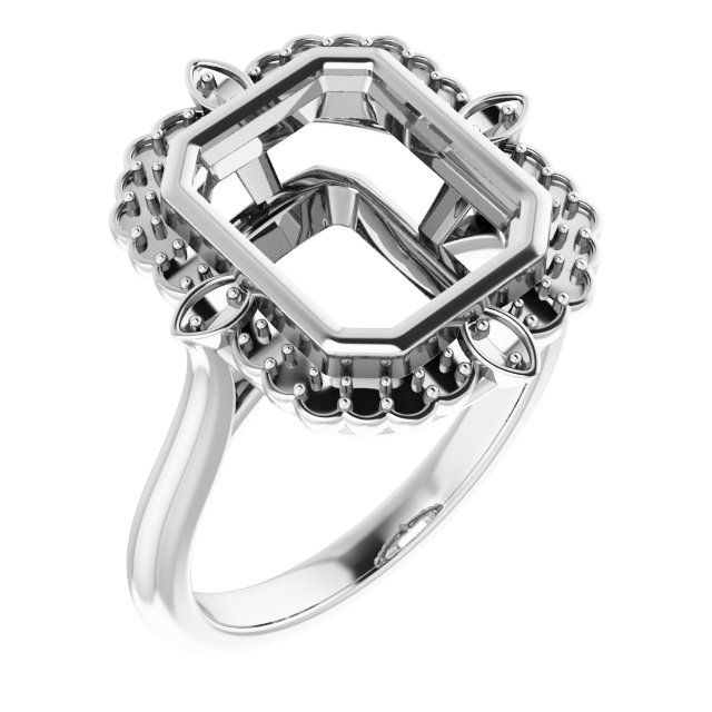 Bezel-Set Halo-Style Ring