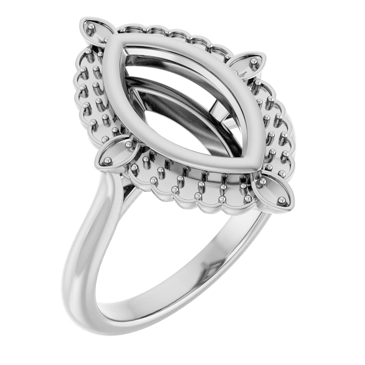 Bezel-Set Halo-Style Ring