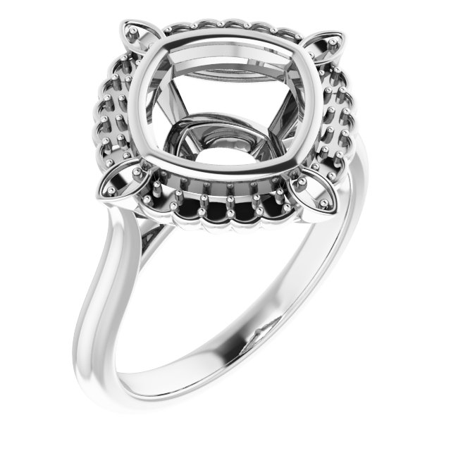 Bezel-Set Halo-Style Ring