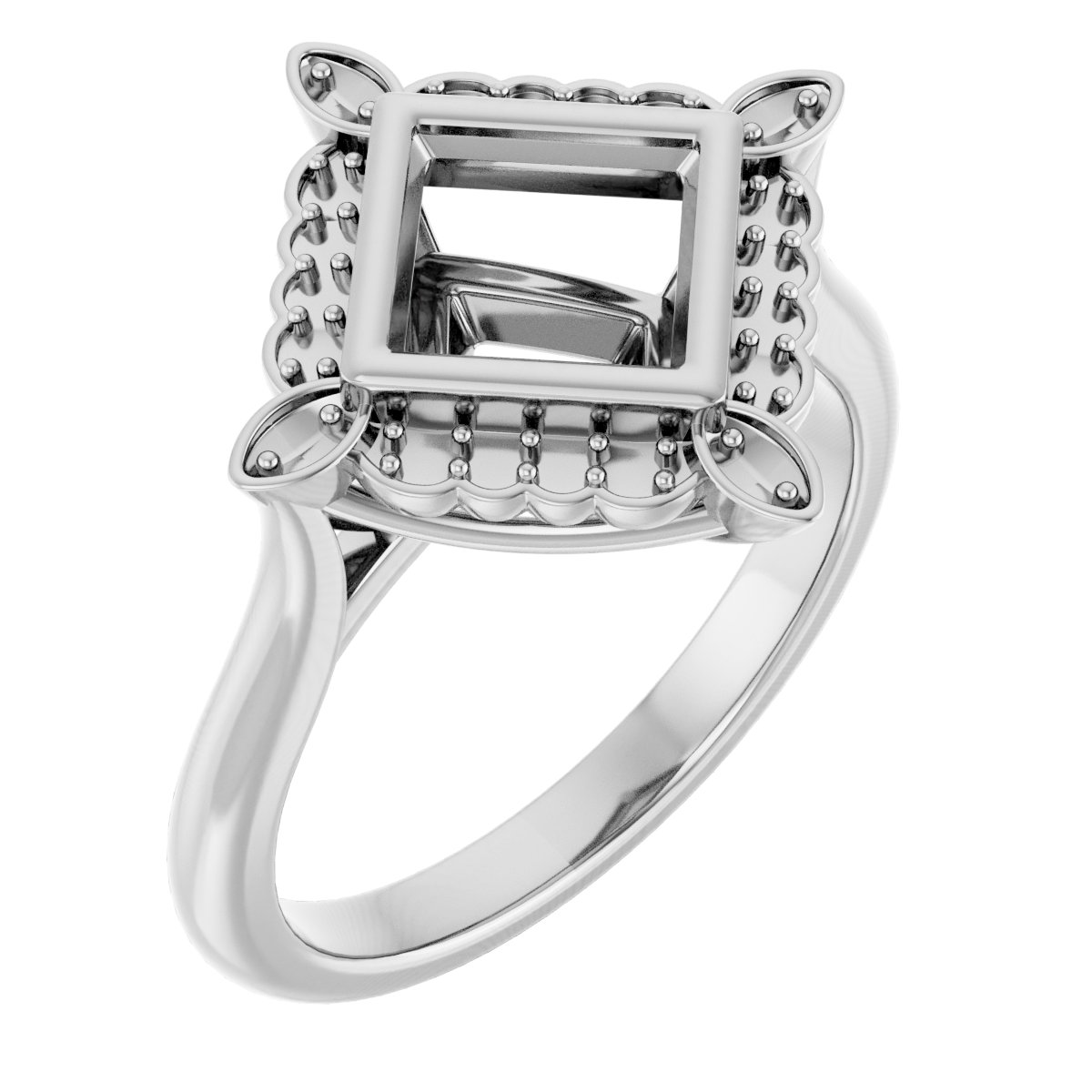 Bezel-Set Halo-Style Ring