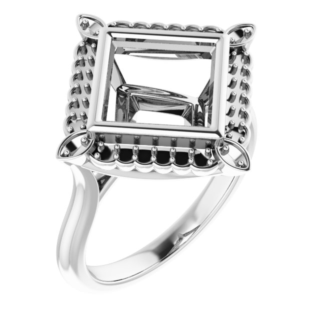 Bezel-Set Halo-Style Ring