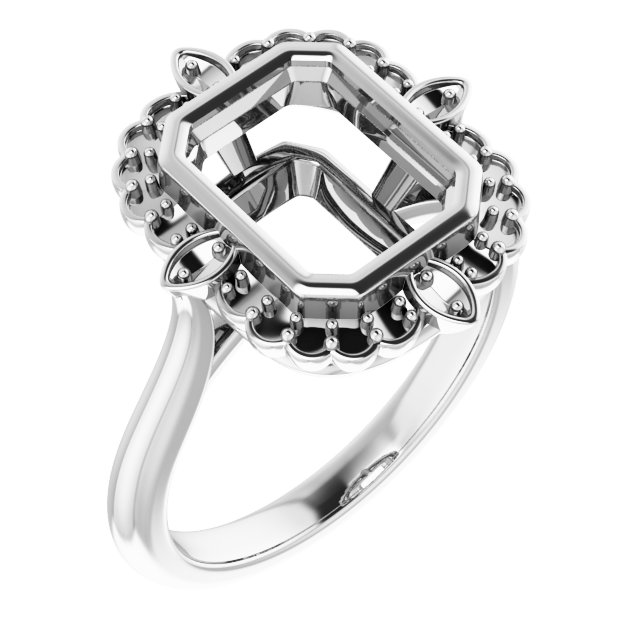 Bezel-Set Halo-Style Ring