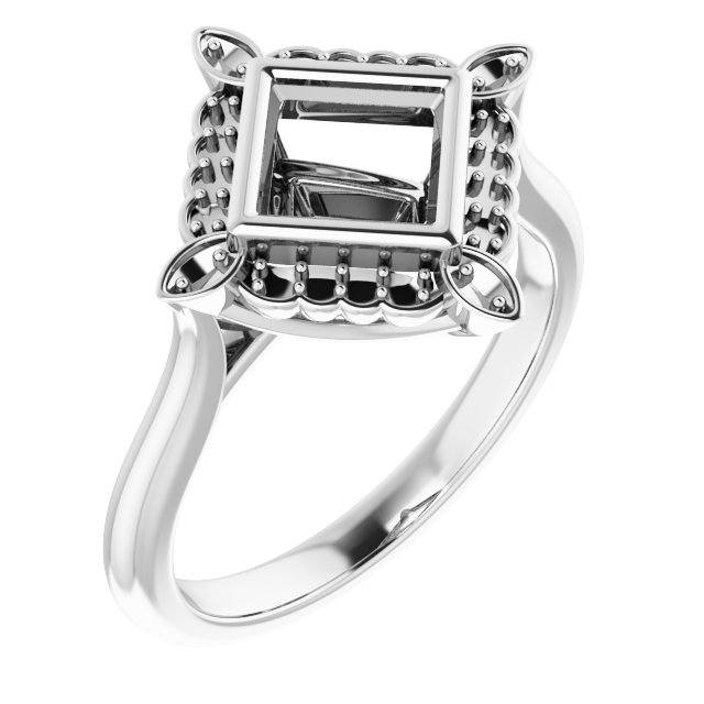 Bezel-Set Halo-Style Ring