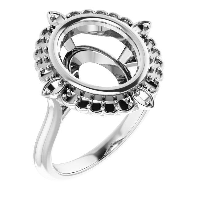 Bezel-Set Halo-Style Ring