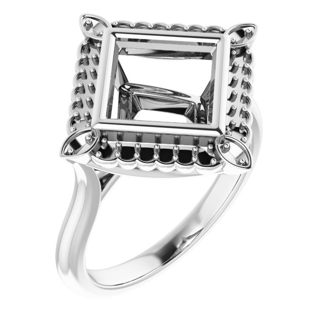 Bezel-Set Halo-Style Ring