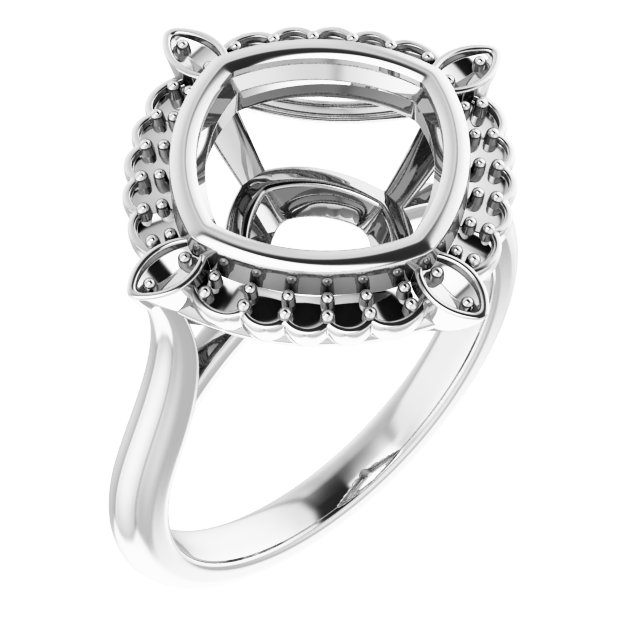 Bezel-Set Halo-Style Ring