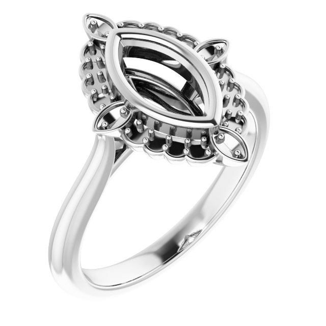 Bezel-Set Halo-Style Ring