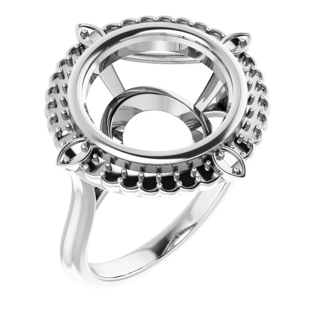 Bezel-Set Halo-Style Ring
