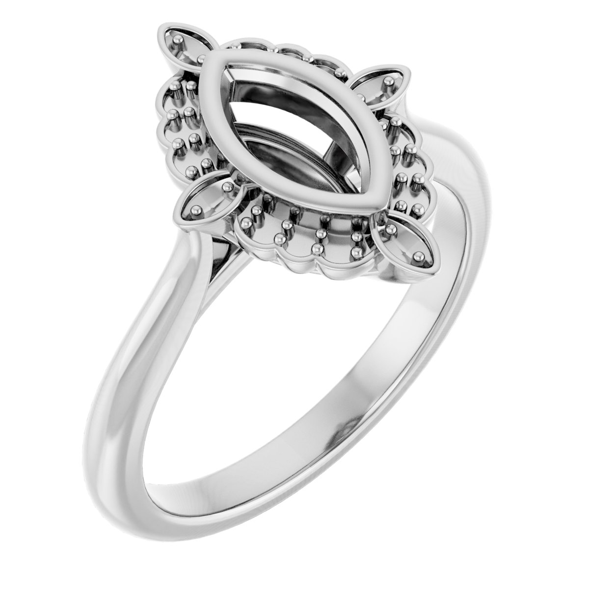 Bezel-Set Halo-Style Ring