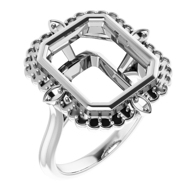 Bezel-Set Halo-Style Ring