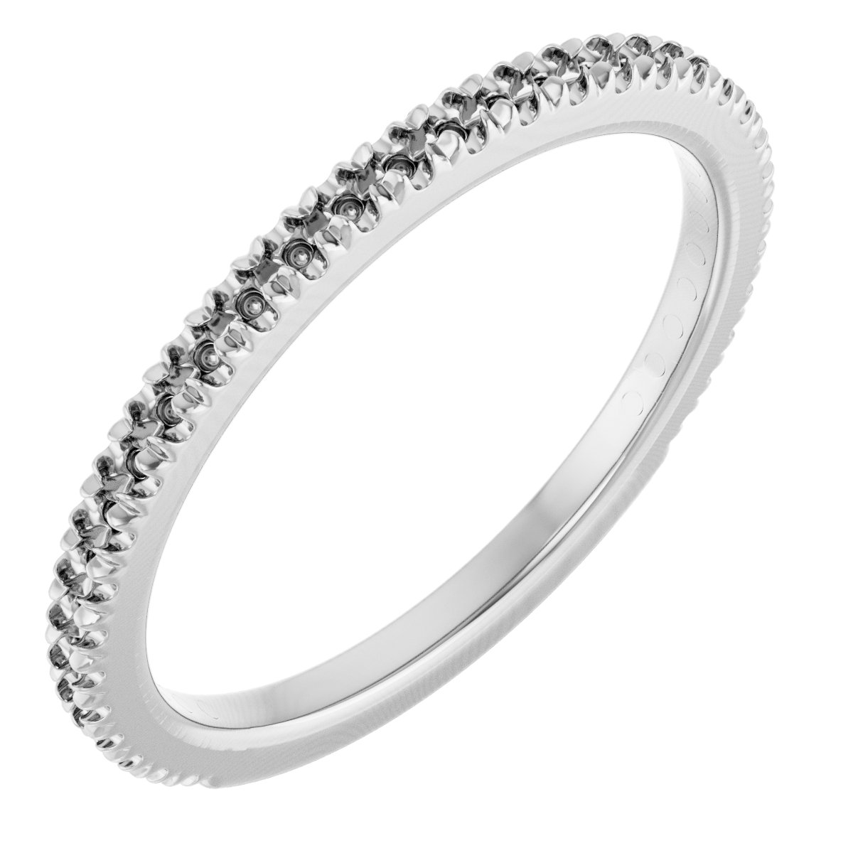 14K White 1/3 CTW Natural Diamond French-Set Anniversary Band<br>(Size 7)