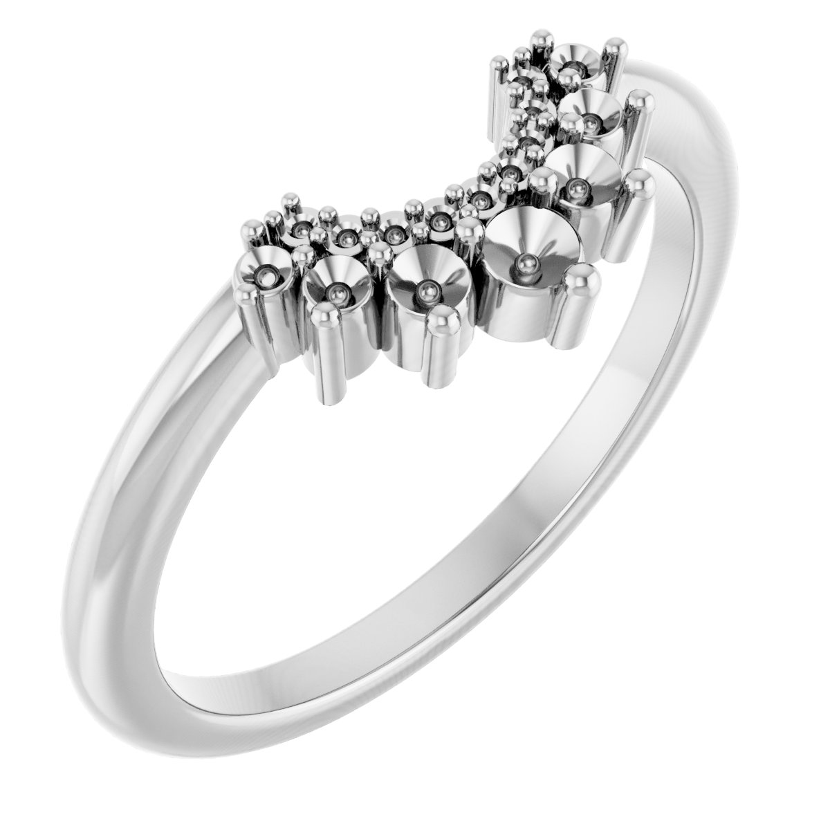 Platinum .167 CTW Diamond Contour Band Ref 16291121