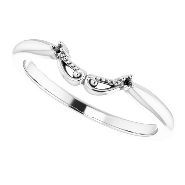 Band Mounting for  5x5 mm Heart Ring view 5