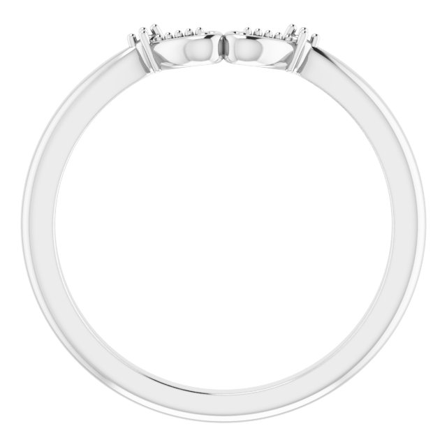 Band Mounting for  5x5 mm Heart Ring view 2