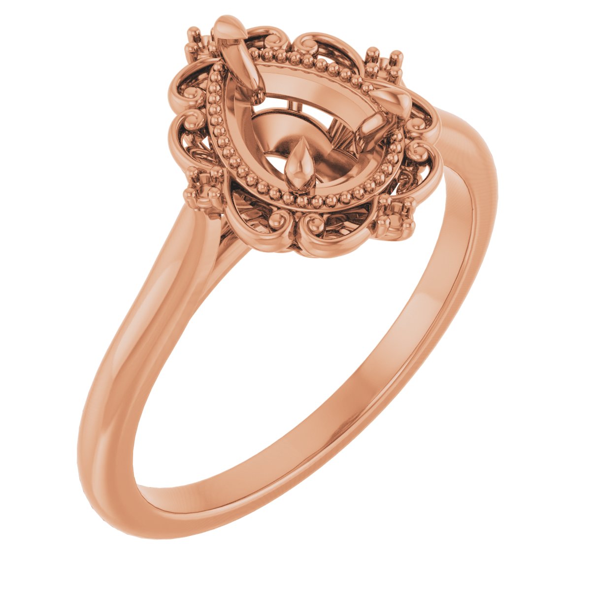 Accented Vintage-Inspired Engagement Ring