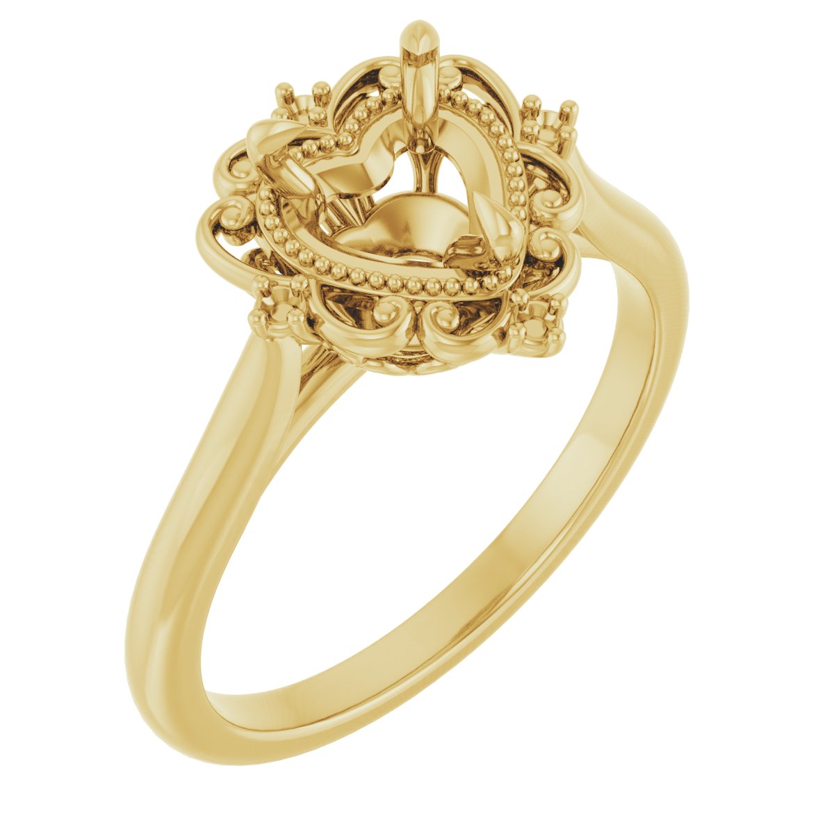 Accented Vintage-Inspired Engagement Ring