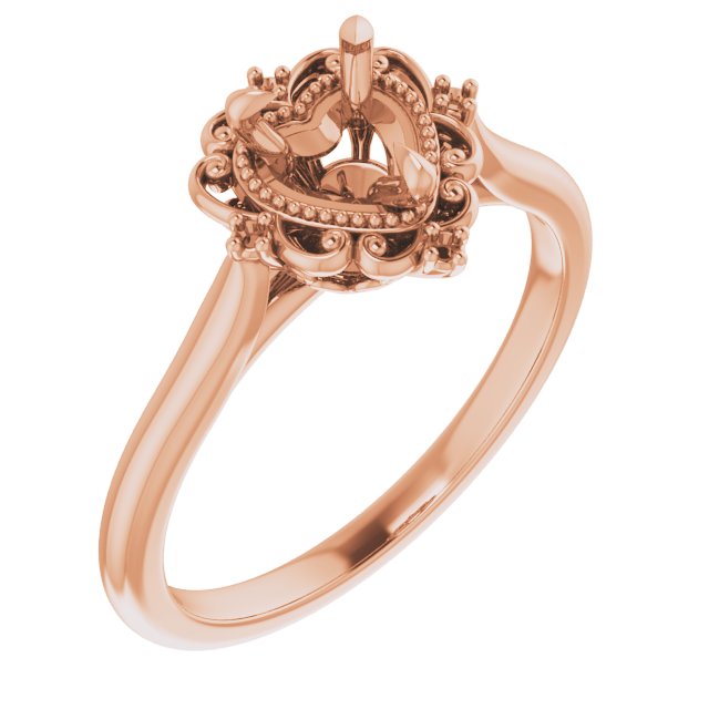 Accented Vintage-Inspired Engagement Ring