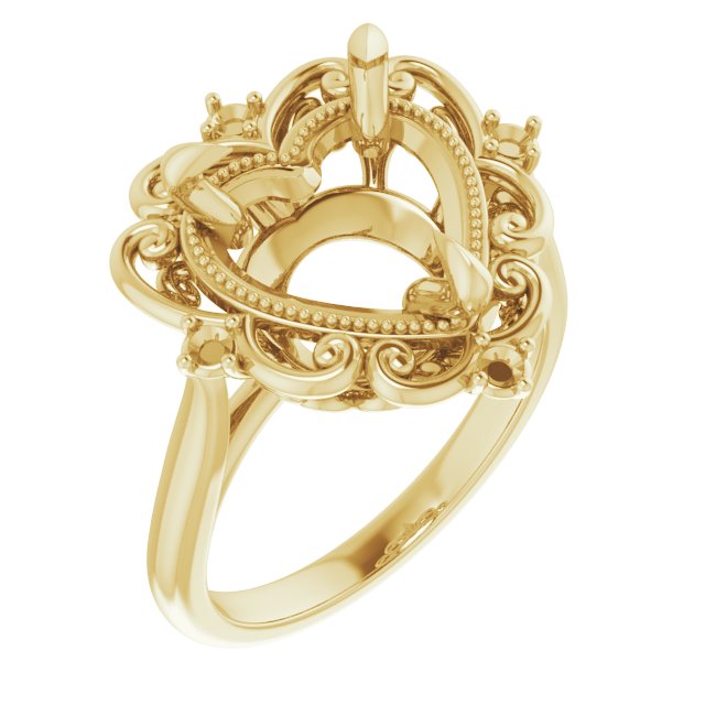 Accented Vintage-Inspired Engagement Ring