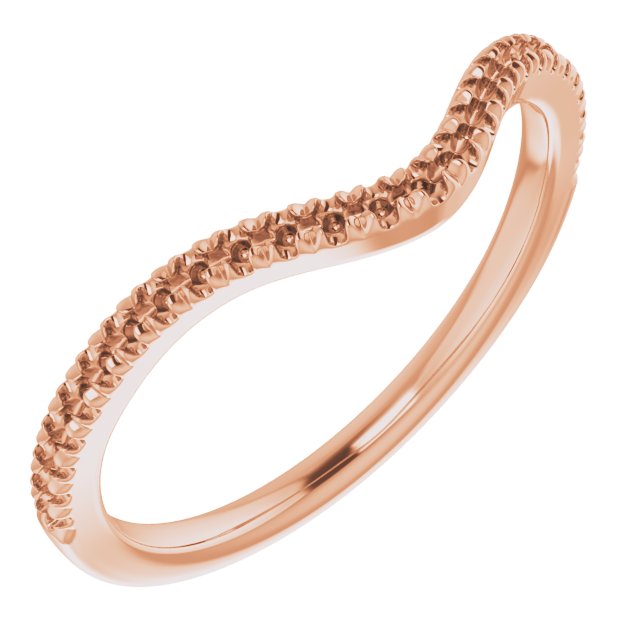 14K Rose 1/8 CTW Diamond French-Set Matching Band