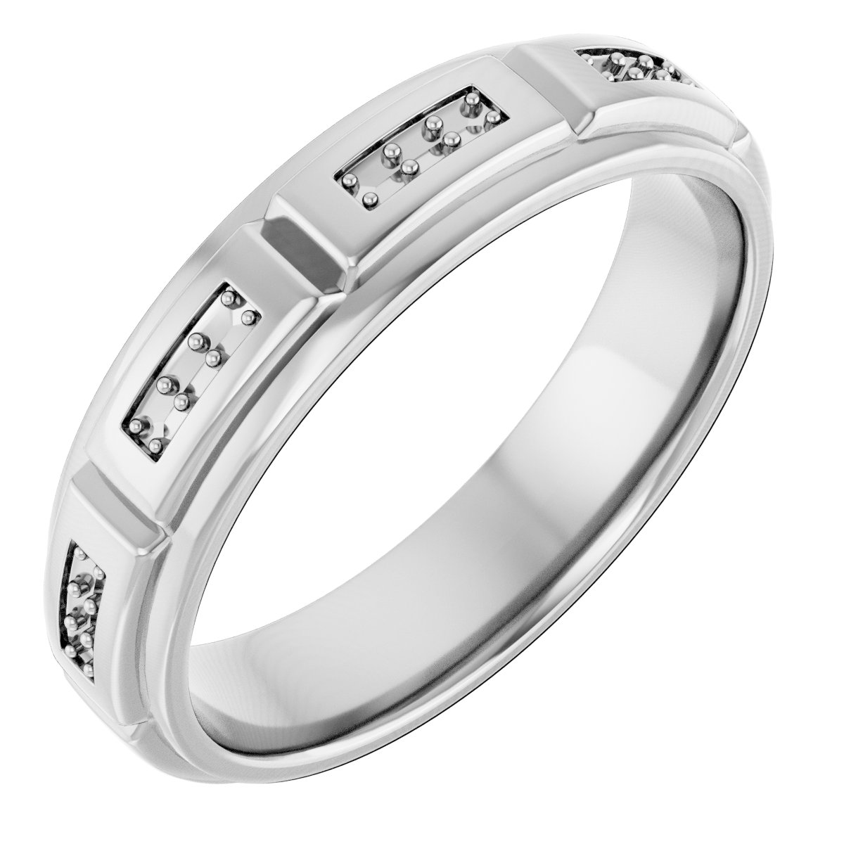 Accented Stepped-Edge Grooved Band