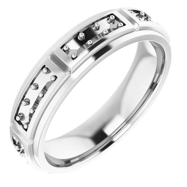 14K White 1 CTW Natural Diamond Band