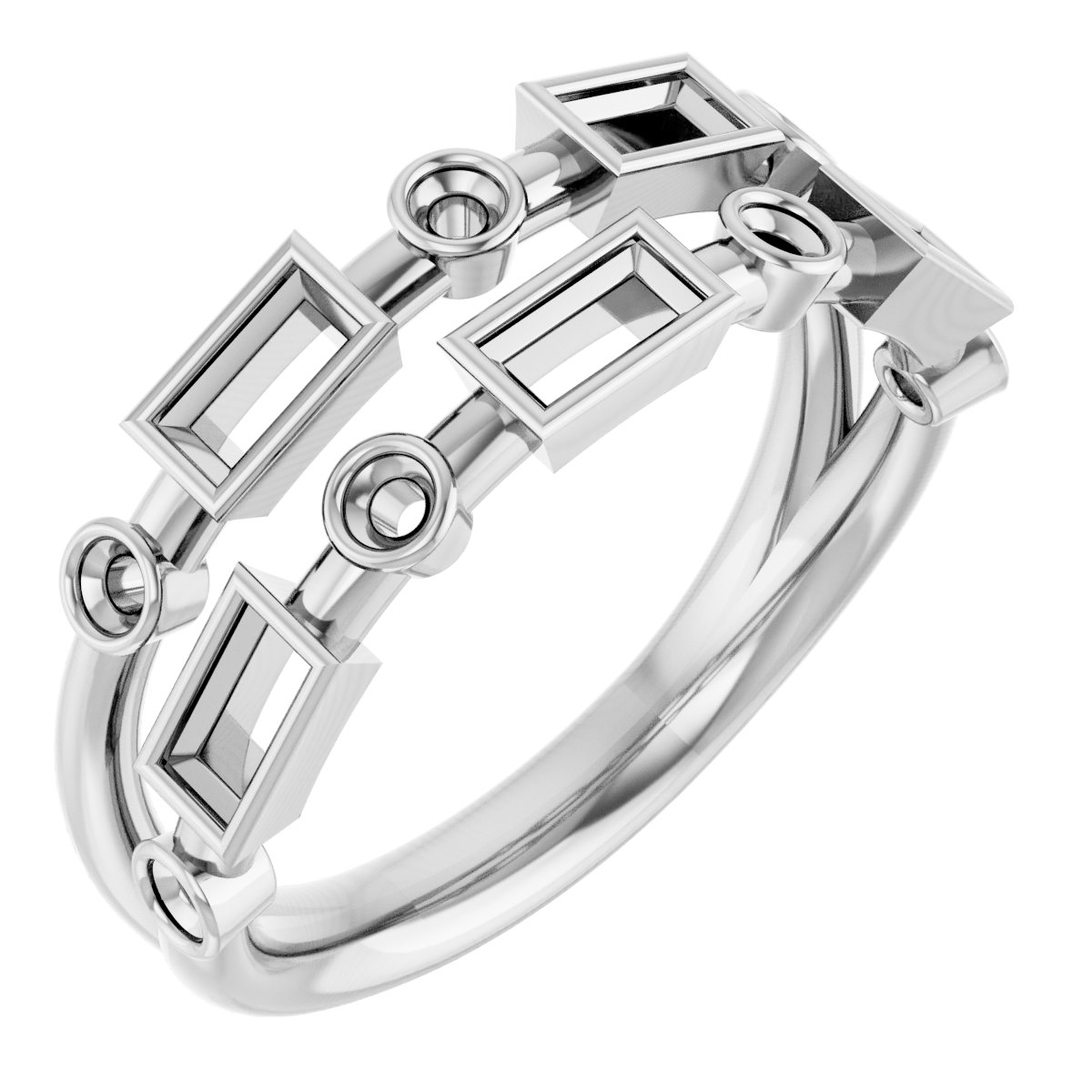 Family Negative Space Ring