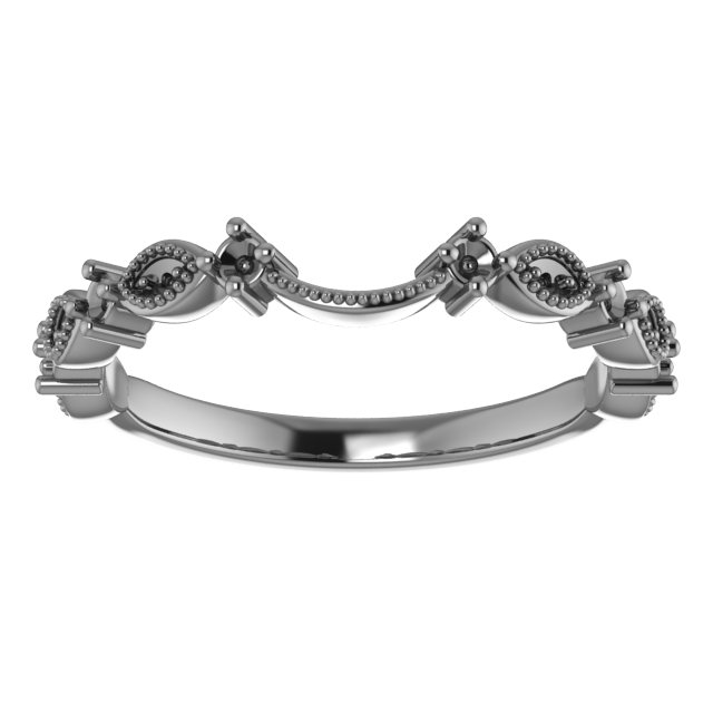 6 mm Square Wedding Band Mounting view 3