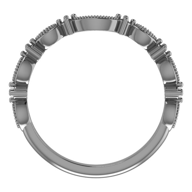 6 mm Square Wedding Band Mounting view 2