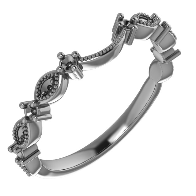 6 mm Square Wedding Band Mounting