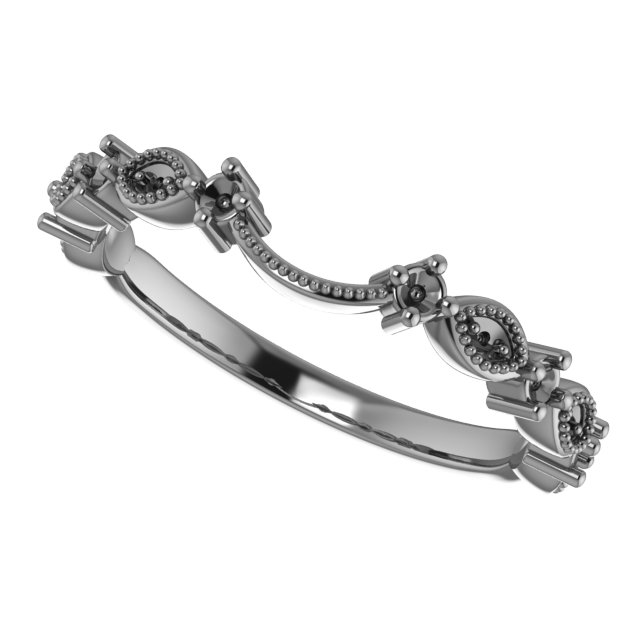 6 mm Square Wedding Band Mounting view 5