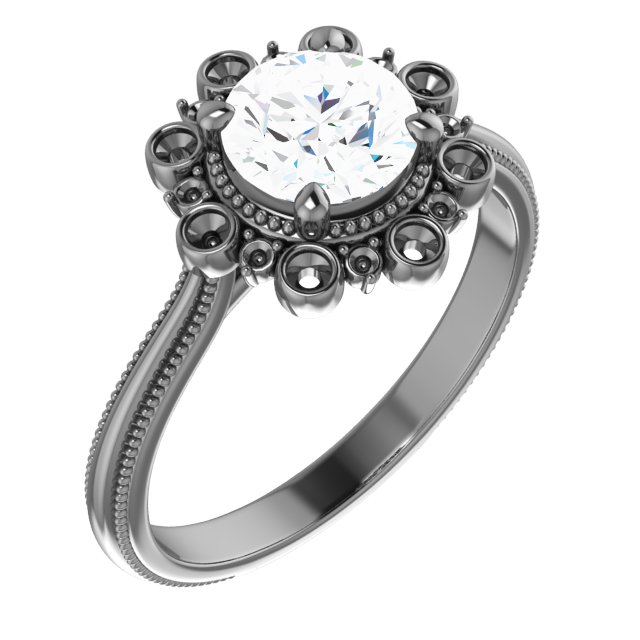 124219 / Engagement Ring / Neosadený / Sterling Silver / 6.5 Mm / Poliert / Engagement Ring Mounting