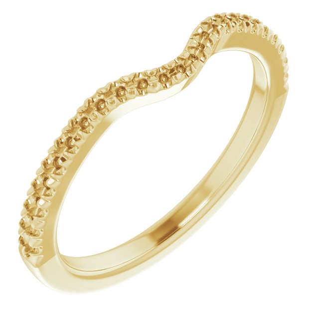 14K Yellow 1/5 CTW Diamond French-Set Matching Band